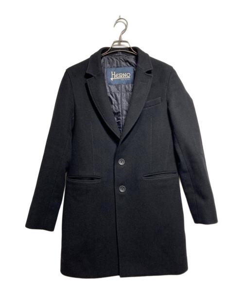HERNO（ヘルノ）HERNO (ヘルノ) 中綿ライナードッキングチェスターコート ブラック サイズ:46の古着・服飾アイテム