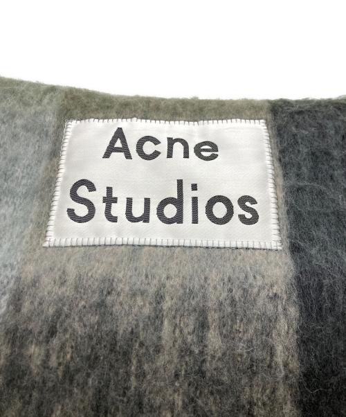 Acne studios（アクネ ストゥディオズ）ACNE STUDIOS (アクネ ストゥディオズ) モヘアチェックスカーフ ブラック×グリーン サイズ:-の古着・服飾アイテム