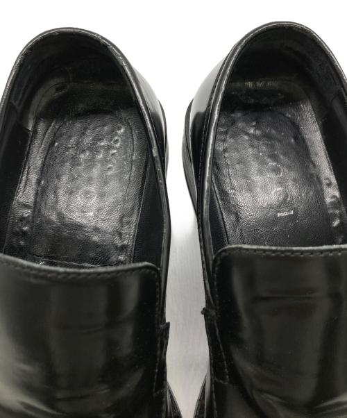 GUCCI（グッチ）GUCCI (グッチ) スクエアトゥローファー ブラック サイズ:41 1/2の古着・服飾アイテム