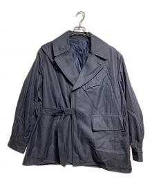 blurms（ブラームス）の古着「Drill Chambray Motorcycle Jacket/ドリルシャンブレー・モーターサイクルジャケット」｜ネイビー