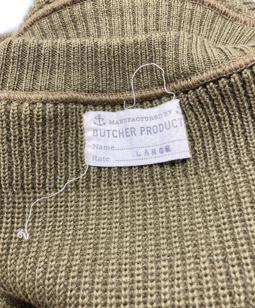 BUTCHER PRODUCTS（ブッチャープロダクツ）BUTCHER PRODUCTS (ブッチャープロダクツ) N-1ニット コブセーター/N-1 Knit Cob Sweater カーキ サイズ:Lの古着・服飾アイテム