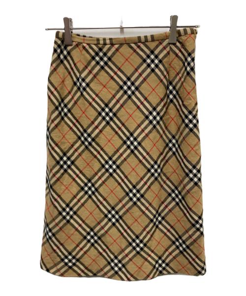 Burberry's（バーバリーズ）Burberry's (バーバリーズ) ノヴァチェックスカート ブラウン サイズ:38の古着・服飾アイテム
