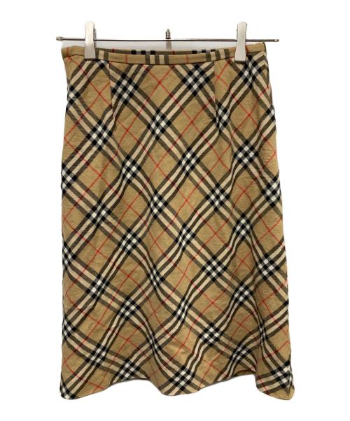 Burberry's（バーバリーズ）Burberry's (バーバリーズ) ノヴァチェックスカート ブラウン サイズ:38の古着・服飾アイテム