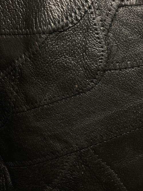 GENUINE LEATHER（ジェニュインレザー）genuine leather (ジェニュインレザー) レザーブルゾン ブラック サイズ:XLの古着・服飾アイテム