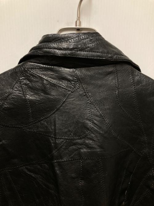 GENUINE LEATHER（ジェニュインレザー）genuine leather (ジェニュインレザー) レザーブルゾン ブラック サイズ:XLの古着・服飾アイテム
