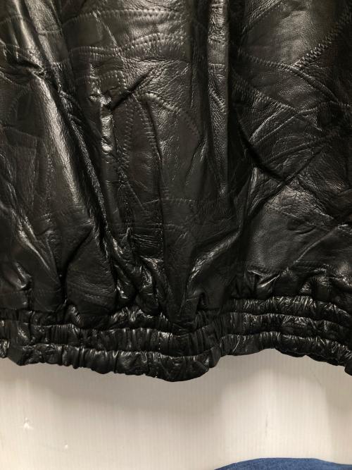 GENUINE LEATHER（ジェニュインレザー）genuine leather (ジェニュインレザー) レザーブルゾン ブラック サイズ:XLの古着・服飾アイテム