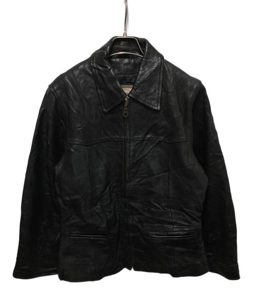 AMBITION（古着）AMBITION (古着) ジップアップレザージャケット ブラック サイズ:Mの古着・服飾アイテム