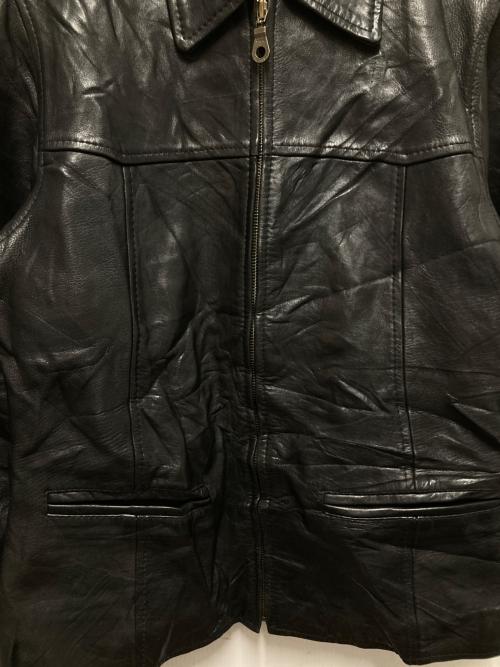 AMBITION（古着）AMBITION (古着) ジップアップレザージャケット ブラック サイズ:Mの古着・服飾アイテム