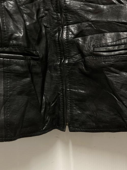 AMBITION（古着）AMBITION (古着) ジップアップレザージャケット ブラック サイズ:Mの古着・服飾アイテム