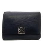 LOEWEロエベ）の古着「アナグラムトライフォールドウォレット」｜ネイビー