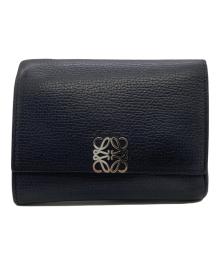 LOEWE（ロエベ）の古着「アナグラムトライフォールドウォレット」｜ネイビー