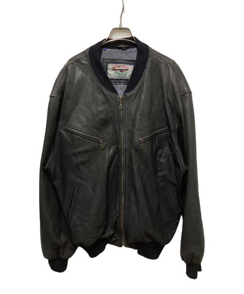 p&p company（ピーアンドピーカンパニー）p&p company (ピーアンドピーカンパニー) レザーブルゾン ブラック サイズ:52の古着・服飾アイテム