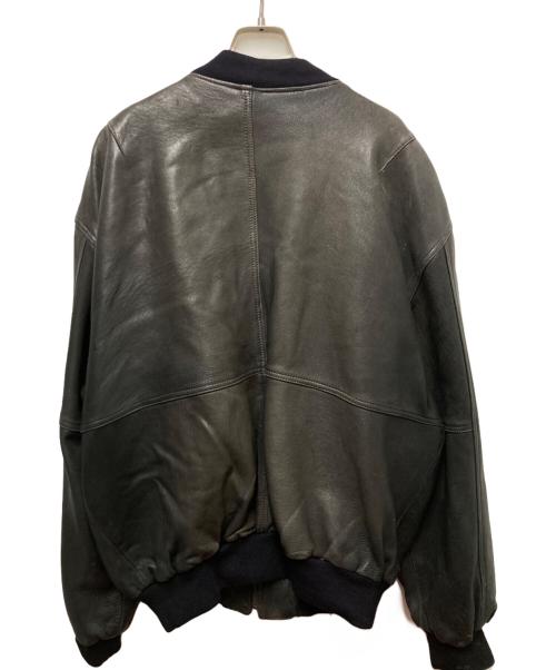 p&p company（ピーアンドピーカンパニー）p&p company (ピーアンドピーカンパニー) レザーブルゾン ブラック サイズ:52の古着・服飾アイテム