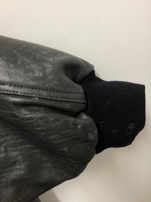p&p company（ピーアンドピーカンパニー）p&p company (ピーアンドピーカンパニー) レザーブルゾン ブラック サイズ:52の古着・服飾アイテム