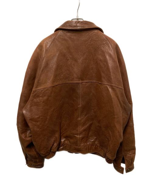 PELLE STUDIO（ペレ スタジオ）PELLE STUDIO (ペレ スタジオ) レザーブルゾン ブラウン サイズ:Lの古着・服飾アイテム