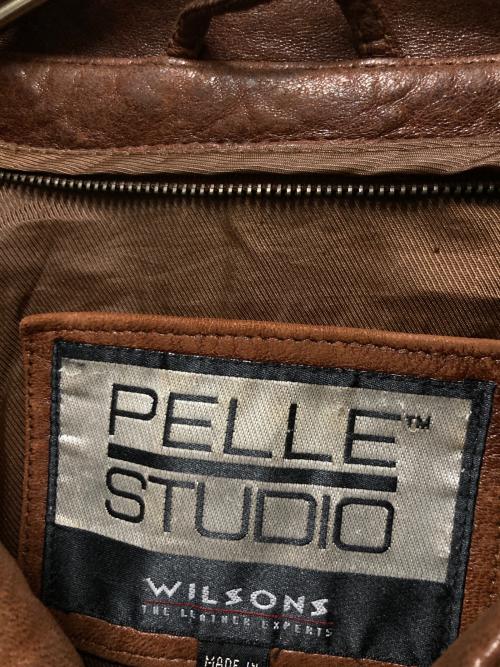 PELLE STUDIO（ペレ スタジオ）PELLE STUDIO (ペレ スタジオ) レザーブルゾン ブラウン サイズ:Lの古着・服飾アイテム