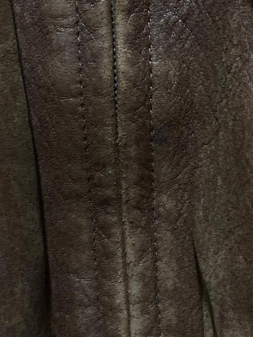 PELLE STUDIO（ペレ スタジオ）PELLE STUDIO (ペレ スタジオ) レザーブルゾン ブラウン サイズ:Lの古着・服飾アイテム