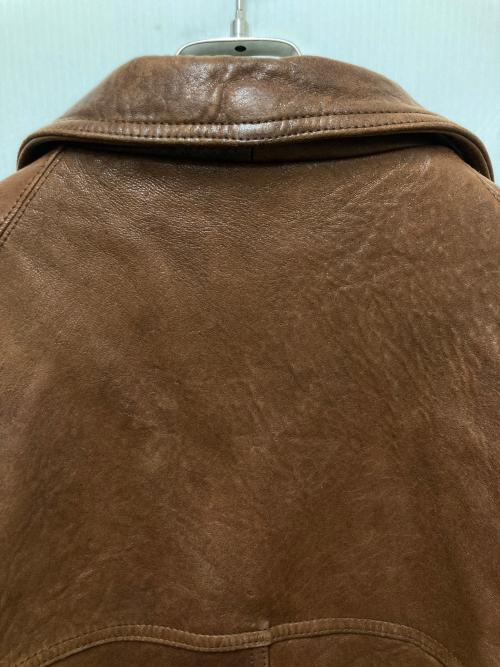 PELLE STUDIO（ペレ スタジオ）PELLE STUDIO (ペレ スタジオ) レザーブルゾン ブラウン サイズ:Lの古着・服飾アイテム
