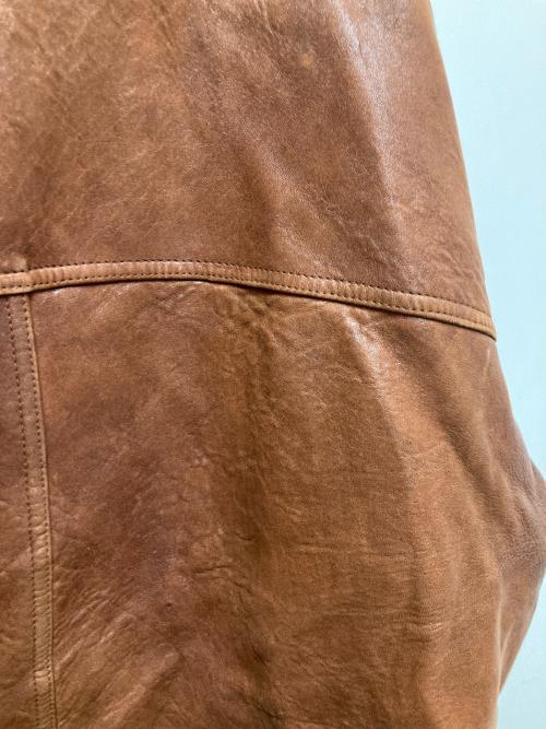 PELLE STUDIO（ペレ スタジオ）PELLE STUDIO (ペレ スタジオ) レザーブルゾン ブラウン サイズ:Lの古着・服飾アイテム
