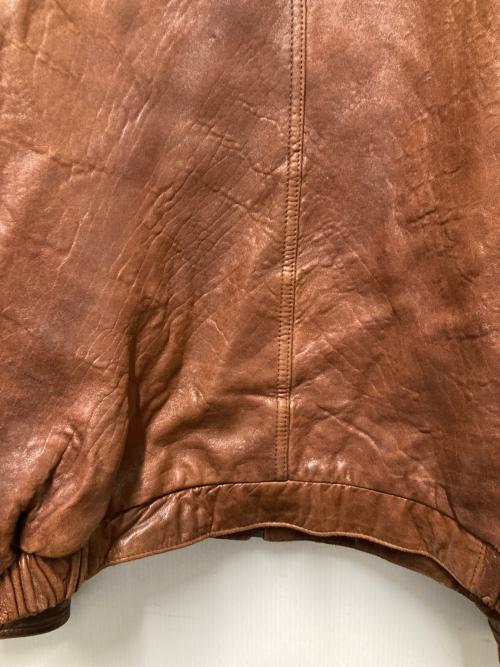 PELLE STUDIO（ペレ スタジオ）PELLE STUDIO (ペレ スタジオ) レザーブルゾン ブラウン サイズ:Lの古着・服飾アイテム