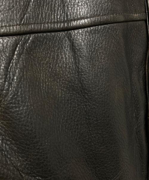 Eddie Bauer（エディーバウアー）Eddie Bauer (エディーバウアー) 00s レザーカーコート ブラック サイズ:Lの古着・服飾アイテム