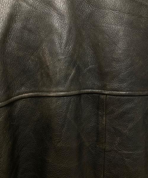 Eddie Bauer（エディーバウアー）Eddie Bauer (エディーバウアー) 00s レザーカーコート ブラック サイズ:Lの古着・服飾アイテム