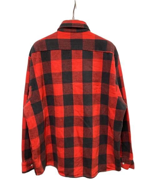 FIVE BROTHER（ファイブブラザー）FIVE BROTHER (ファイブブラザー) 90sバッファローチェックヘビーネルシャツ レッド サイズ:Lの古着・服飾アイテム