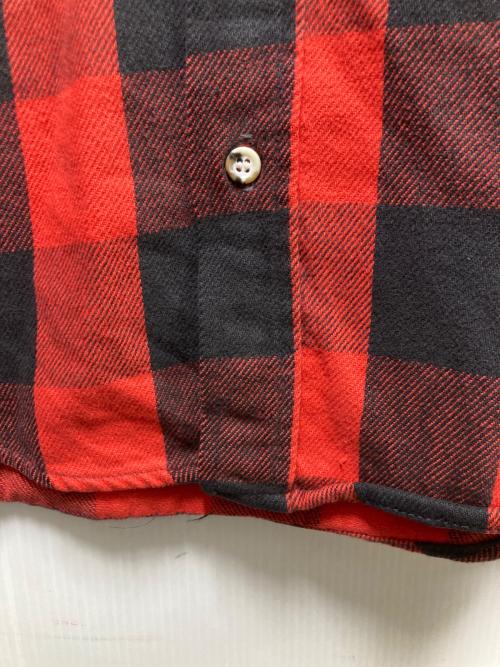 FIVE BROTHER（ファイブブラザー）FIVE BROTHER (ファイブブラザー) 90sバッファローチェックヘビーネルシャツ レッド サイズ:Lの古着・服飾アイテム