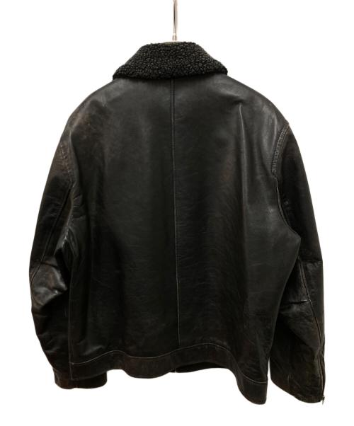 OLD GAP（オールドギャップ）OLD GAP (オールドギャップ) 00s ボアカラーレザージャケット ブラック サイズ:Lの古着・服飾アイテム