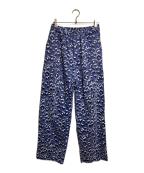 FAMILY JAPANファミリージャパン）の古着「レオパード柄コーデュロイパンツ/Leopard-print corduroy pants」｜ネイビー