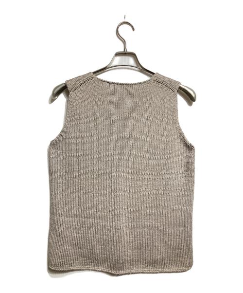 HERMES（エルメス）HERMES (エルメス) シルクニットベスト/Silk knit vest ベージュ サイズ:Sの古着・服飾アイテム