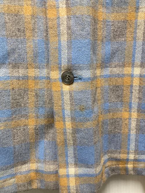 PENDLETON（ペンドルトン）PENDLETON (ペンドルトン) 80s ウールボードシャツ オレンジスカイブルー サイズ:Mの古着・服飾アイテム