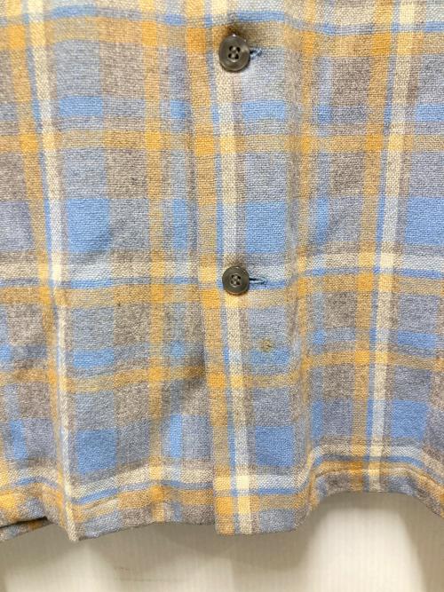 PENDLETON（ペンドルトン）PENDLETON (ペンドルトン) 80s ウールボードシャツ オレンジスカイブルー サイズ:Mの古着・服飾アイテム