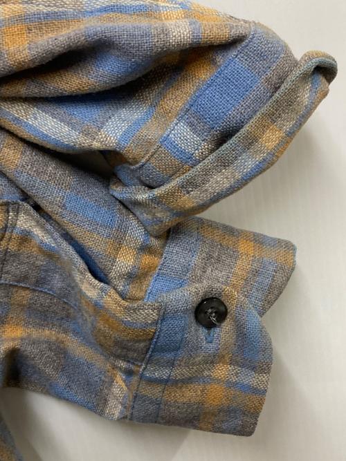 PENDLETON（ペンドルトン）PENDLETON (ペンドルトン) 80s ウールボードシャツ オレンジスカイブルー サイズ:Mの古着・服飾アイテム
