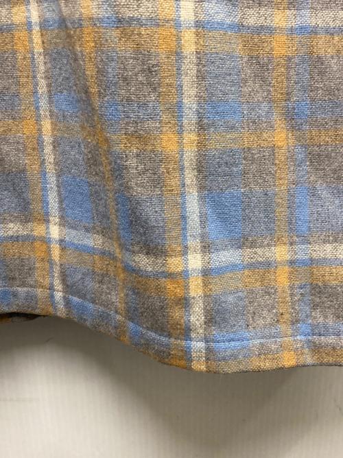PENDLETON（ペンドルトン）PENDLETON (ペンドルトン) 80s ウールボードシャツ オレンジスカイブルー サイズ:Mの古着・服飾アイテム
