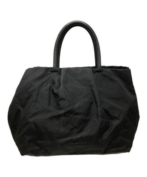 PRADA（プラダ）PRADA (プラダ) レザーリボン ナイロンハンドバッグ/Nylon Handbag with Leather Ribbon ブラックの古着・服飾アイテム