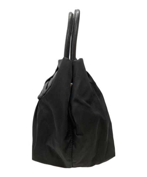 PRADA（プラダ）PRADA (プラダ) レザーリボン ナイロンハンドバッグ/Nylon Handbag with Leather Ribbon ブラックの古着・服飾アイテム