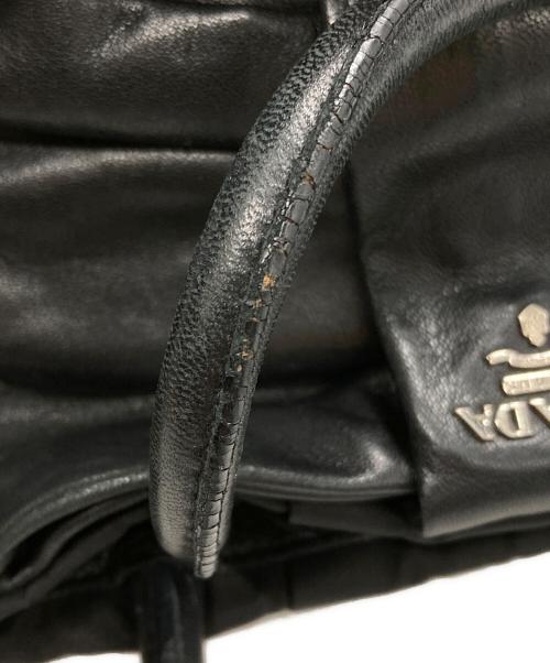 PRADA（プラダ）PRADA (プラダ) レザーリボン ナイロンハンドバッグ/Nylon Handbag with Leather Ribbon ブラックの古着・服飾アイテム