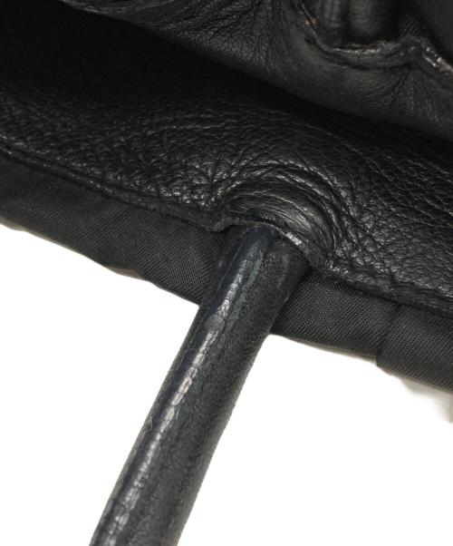 PRADA（プラダ）PRADA (プラダ) レザーリボン ナイロンハンドバッグ/Nylon Handbag with Leather Ribbon ブラックの古着・服飾アイテム