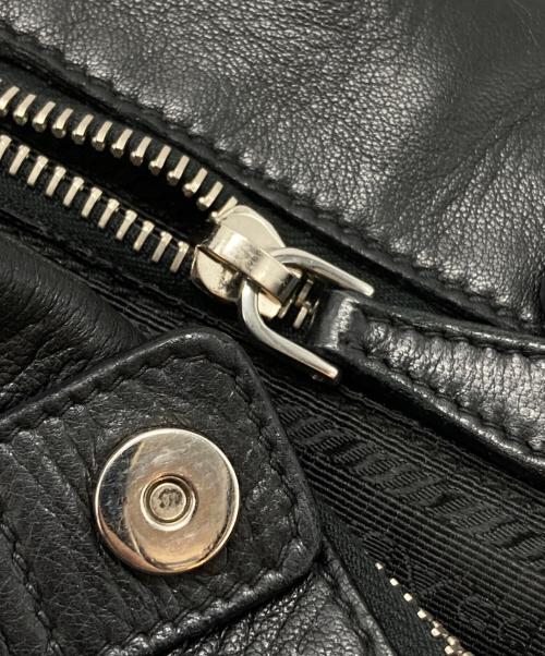 PRADA（プラダ）PRADA (プラダ) レザーリボン ナイロンハンドバッグ/Nylon Handbag with Leather Ribbon ブラックの古着・服飾アイテム