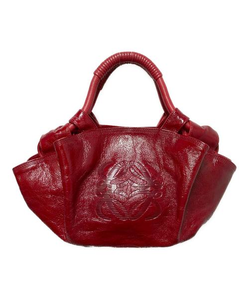 LOEWE（ロエベ）LOEWE (ロエベ) エナメルハンドバッグ レッドの古着・服飾アイテム