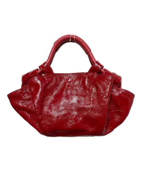 LOEWE（ロエベ）LOEWE (ロエベ) エナメルハンドバッグ レッドの古着・服飾アイテム