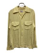 fashioned sportswear by GORDONファッションスポーツウェアバイゴードン）の古着「オープンカラーシャツ」｜イエロー