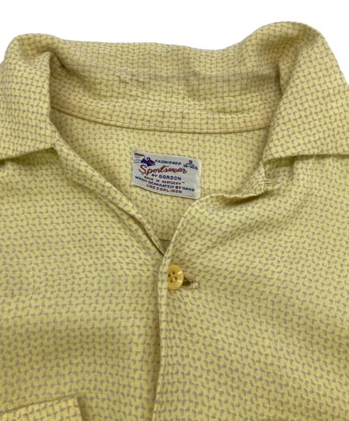 fashioned sportswear by GORDON（ファッションスポーツウェアバイゴードン）fashioned sportswear by GORDON (ファッションスポーツウェアバイゴードン) オープンカラーシャツ イエロー サイズ:14-14　1/2の古着・服飾アイテム