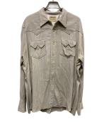 MILLER WESTERN WEARミラーウェスタンウェアー）の古着「50s 木目レーヨンウエスタンシャツ」｜ブラウン