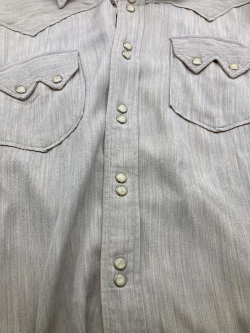 MILLER WESTERN WEAR（ミラーウェスタンウェアー）MILLER WESTERN WEAR (ミラーウェスタンウェアー) 50s 木目レーヨンウエスタンシャツ ブラウン サイズ:17Lの古着・服飾アイテム