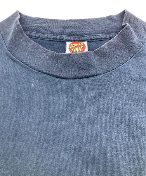 SANTA CRUZ（サンタクルーズ）SANTA CRUZ (サンタクルーズ) 90s ワンポイントロゴモックネックカットソー ブラック サイズ:Lの古着・服飾アイテム