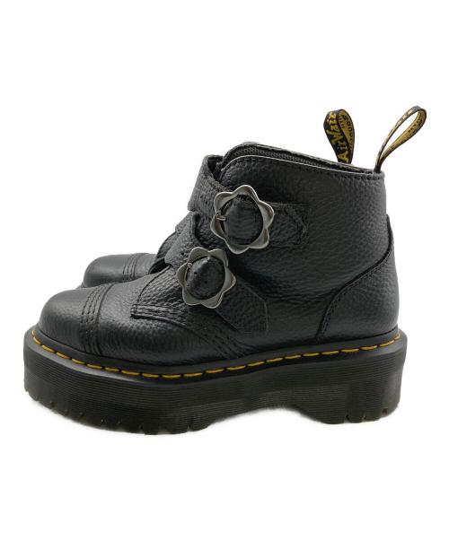 Dr.Martens（ドクターマーチン）Dr.Martens (ドクターマーチン) DEVON FLOWER 2STRAP BOOT コンバットブーツ ブラック サイズ:22の古着・服飾アイテム
