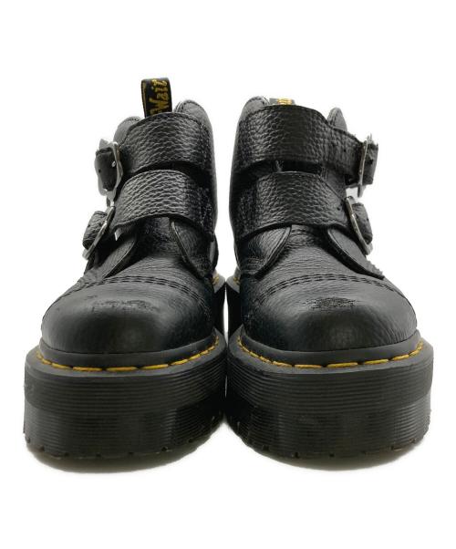 Dr.Martens（ドクターマーチン）Dr.Martens (ドクターマーチン) DEVON FLOWER 2STRAP BOOT コンバットブーツ ブラック サイズ:22の古着・服飾アイテム