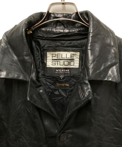 PELLE STUDIO（ペレ スタジオ）PELLE STUDIO (ペレ スタジオ) レザーコート ブラック サイズ:Mの古着・服飾アイテム